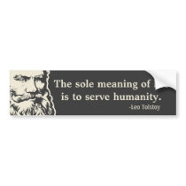 Tolstoy Quote Bumper Sticker bumper stickers