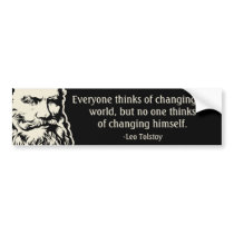 Tolstoy Quote Bumper Sticker bumper stickers
