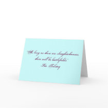 Tolstoy Vegetarian Quote Greeting Card