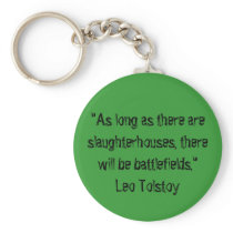 Tolstoy Vegetarian Quote Keychains