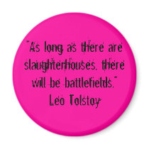 Tolstoy Vegetarian Quote Magnets