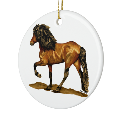 Tolt in Motion Two Double-Sided Ceramic Round Christmas Ornament
