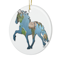 Tolting The World Double-Sided Ceramic Round Christmas Ornament