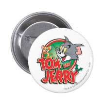 Tom and Jerry Classic Logo Pinback Button