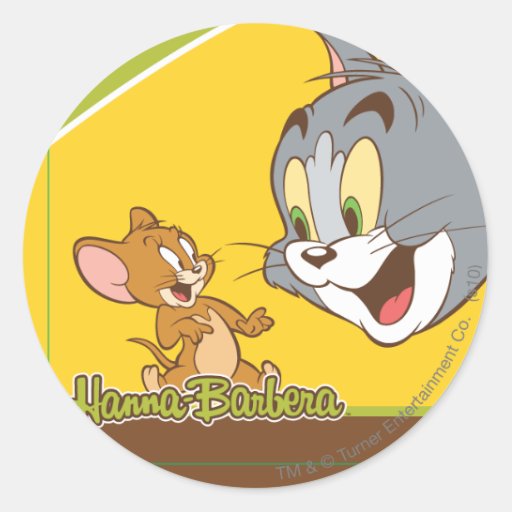 Tom And Jerry Classic Round Sticker Zazzle