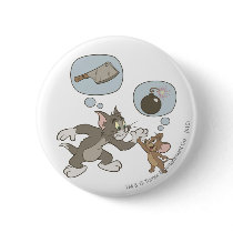 Tom and Jerry Evil Thoughts Pinback Buttons