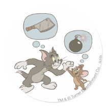 Tom and Jerry Evil Thoughts Stickers
