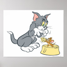Tom and Jerry Feed The Cat Print