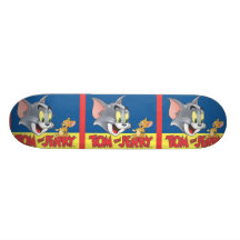 Tom And Jerry Logo Shaded Custom Skate Board