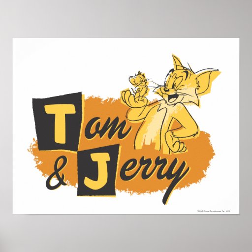 Tom and Jerry Mouse In Paw Logo Print