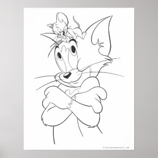 Tom and Jerry On Head print