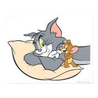 Tom and Jerry On Pillow print