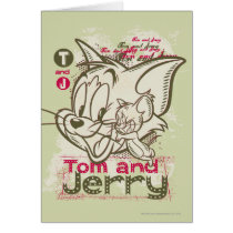 Tom and Jerry Pink and Green Card