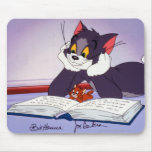 Tom And Jerry Reading Book Autographed Mousepad