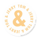Tom and Jerry Round Logo 6 stickers