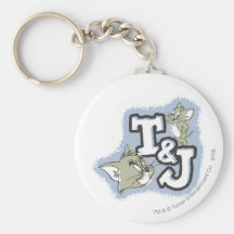 Tom and Jerry T&J Logo Keychains
