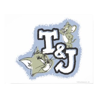 Tom and Jerry T&J Logo print