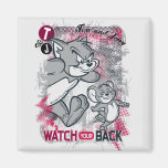 Tom and Jerry Watch Your Back Refrigerator Magnet