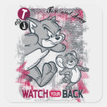 Tom and Jerry Watch Your Back Sticker