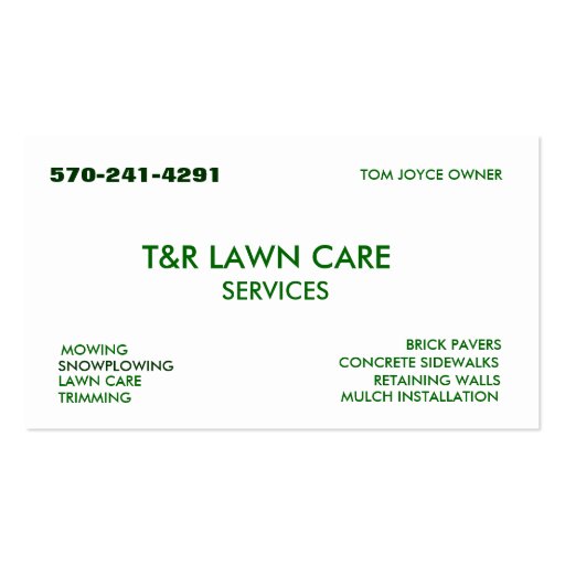 TOM BUSINESS CARD TEMPLATE (front side)