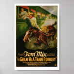 Tom Mix Great K&A Train Robbery Poster posters