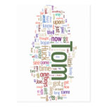 Tom Sawyer Word Cloud Postcard