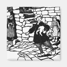 Tom Stole a Pig Nursery Rhyme Fridge Magnet