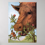 "Tom Thumb and the Cow" Illustration Print