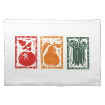 Tomate, Poire, Haricot Vert place mat