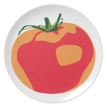 Tomate rojo grande plato para fiesta