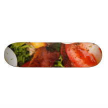 Tomato and Bacon Salad Skate Board Deck