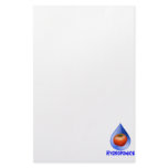 Tomato blue drop blue text hydroponic design customized stationery