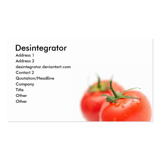 Tomato Business Card (front side)