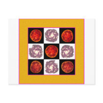 Tomato Cabbage Grid postcards