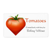 Tomato canning label