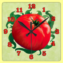 TOMATO CLOCK SQUARE wall clocks