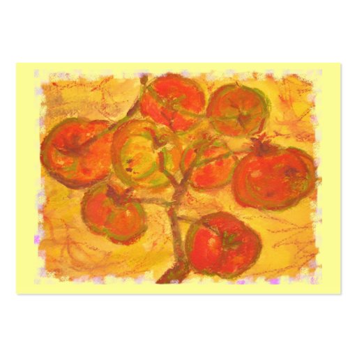 tomato cluster watercolour business card (front side)