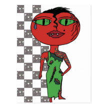 Tomato Girl - Eddie with Vines Postcard