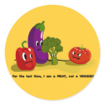Tomato humor round sticker