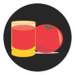 tomato juice round stickers