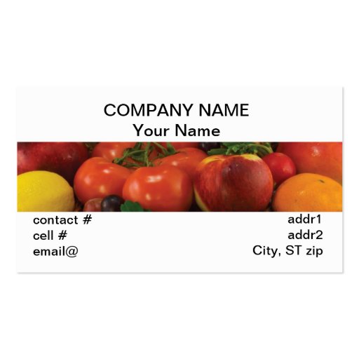 tomato lemon orange business cards