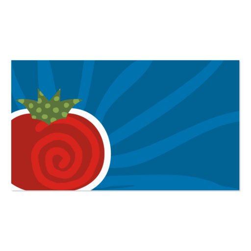 tomato pattern culinary business card (front side)