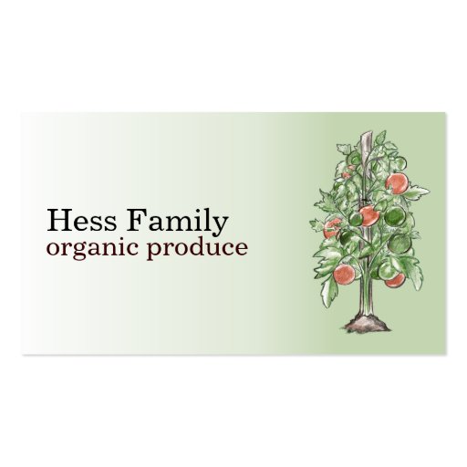 Tomato Plant Business Cards (front side)
