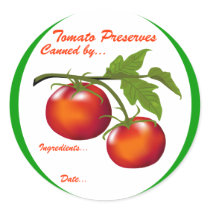 Tomato Preserves Canning label stickers