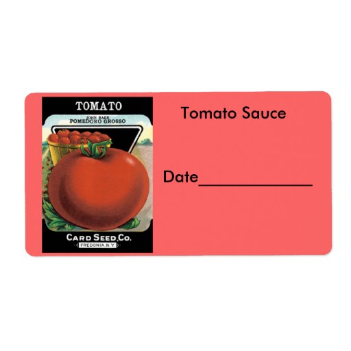 Tomato Sauce Canning/Freezing Labels | Zazzle