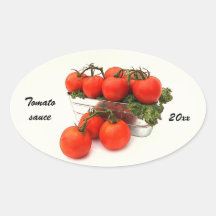 Tomato sauce canning label stickers
