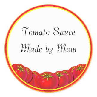 Tomato Sauce Custom Canning Labels sticker