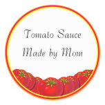 Tomato Sauce Custom Canning Labels stickers