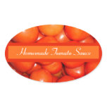 Tomato Sauce/Diced Canning Label Oval Stickers
