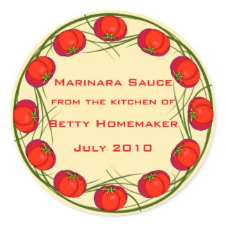 Tomato Sauce or Marinara Sauce Labels sticker